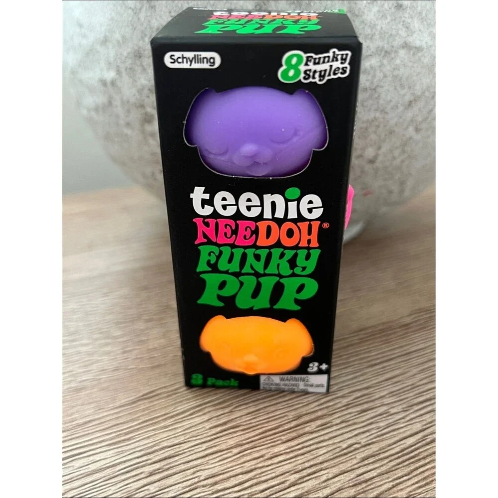 Needoh Teenie  Funky Pup Squishy Sensory Toy – New in Box